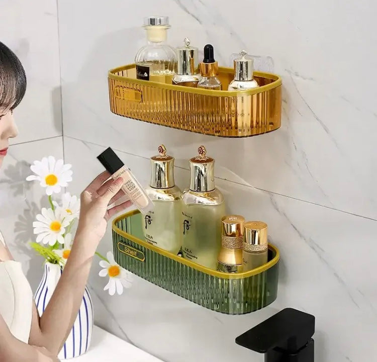 Rectangle Shape Bathroom Shelf, Bathroom storage Shampoo Holder, Bathroom Acrylic Wall Mounted Storage Organizer Rectangle Shape Bathroom Shelf, Bathroom storage Shampoo Holder, Bathroom Acrylic Wall Mounted Storage Organizer